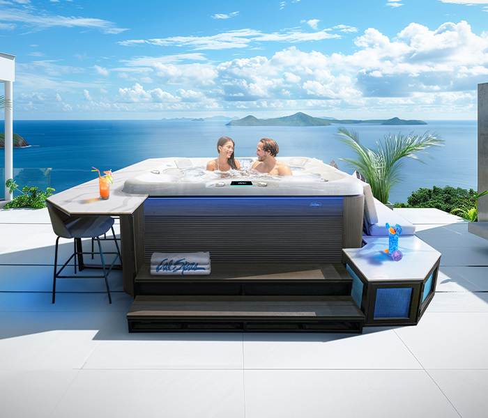 Calspas hot tub being used in a family setting - Miami